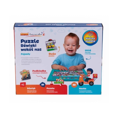 Puzzle Dźwięki wokół nas - Pojazdy DG 82719 Dumel